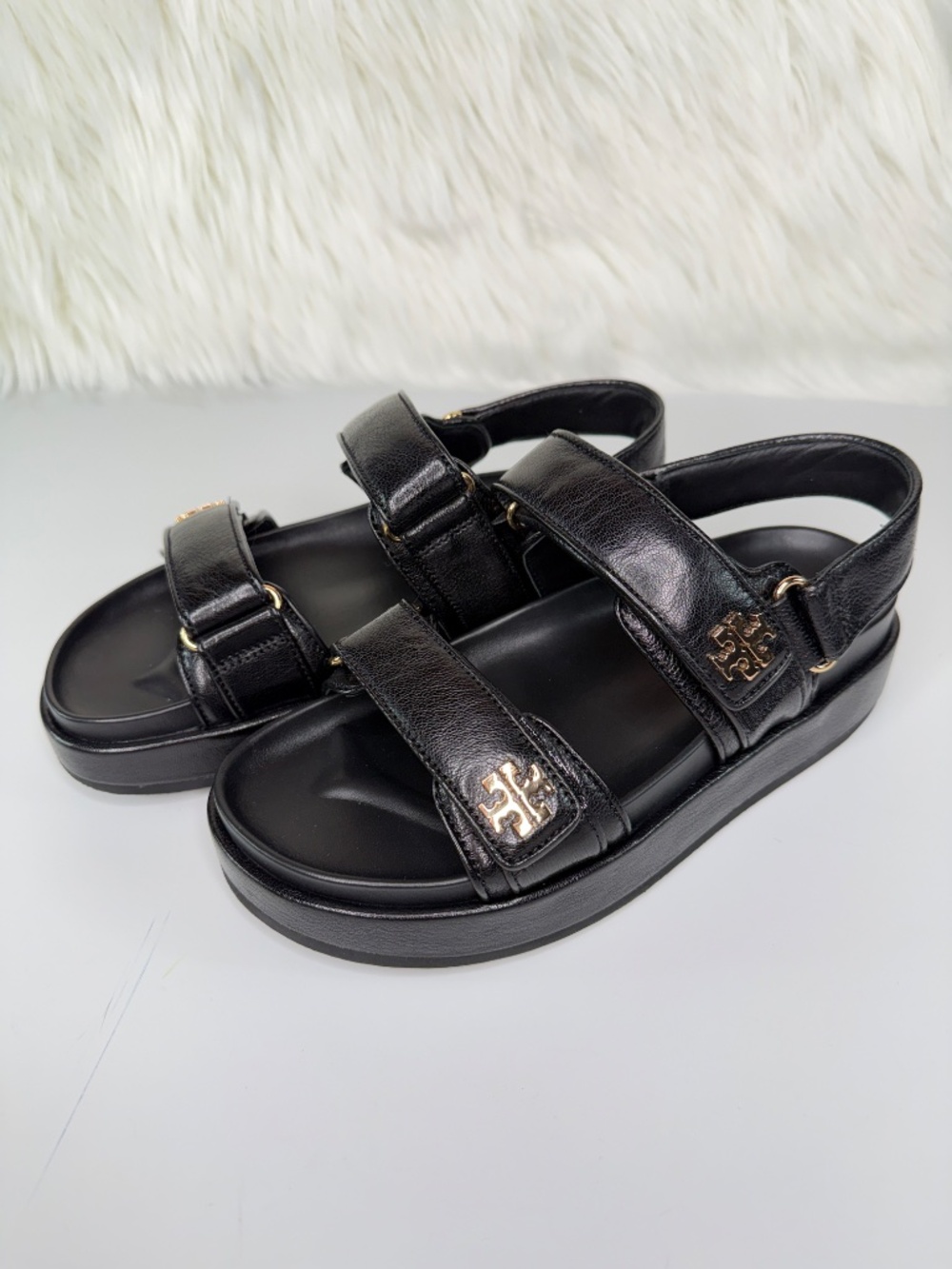 Tory Burch Women's Kira Leather Sport Sandals - Black